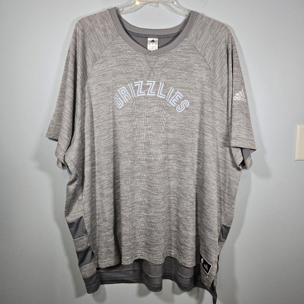 Adidas‎ Memphis Grizzlies Short Sleeve Gray T-Shirt Men’s 4XL NBA Basketball